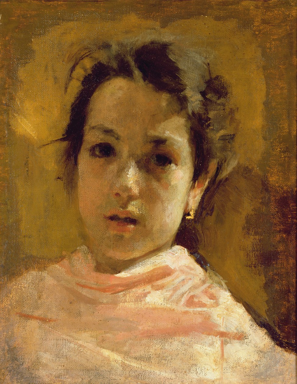 Portrett av en ung jente av Antonio Mancini