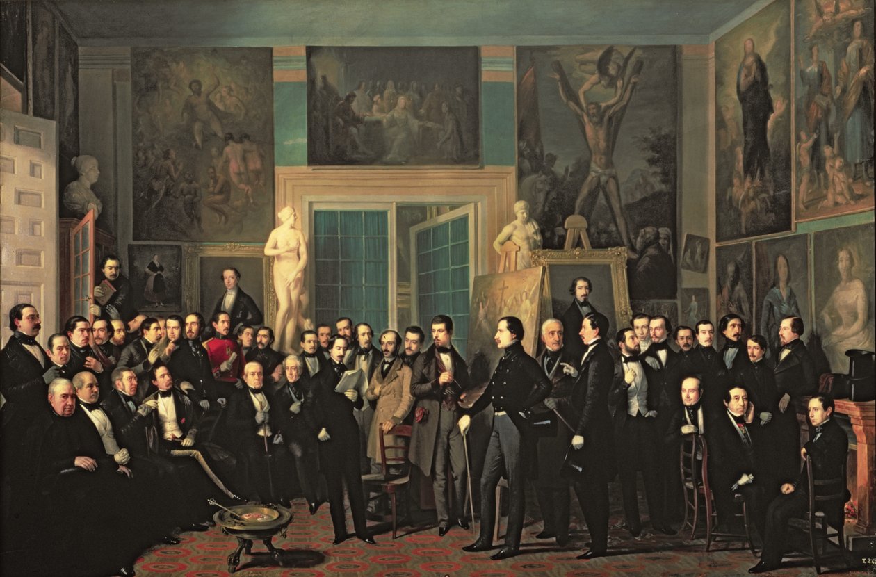 Poetenes samling, 1846 av Antonio María Esquivel