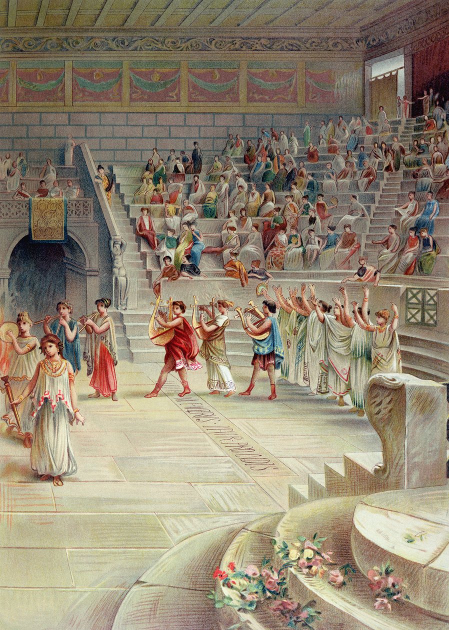 En musikkfestival i Pompeii av Antonio Niccolini