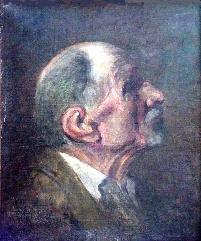 Byste av en mann - Hodet til en gammel mann Paris, Frankrike av Antonio Parreiras