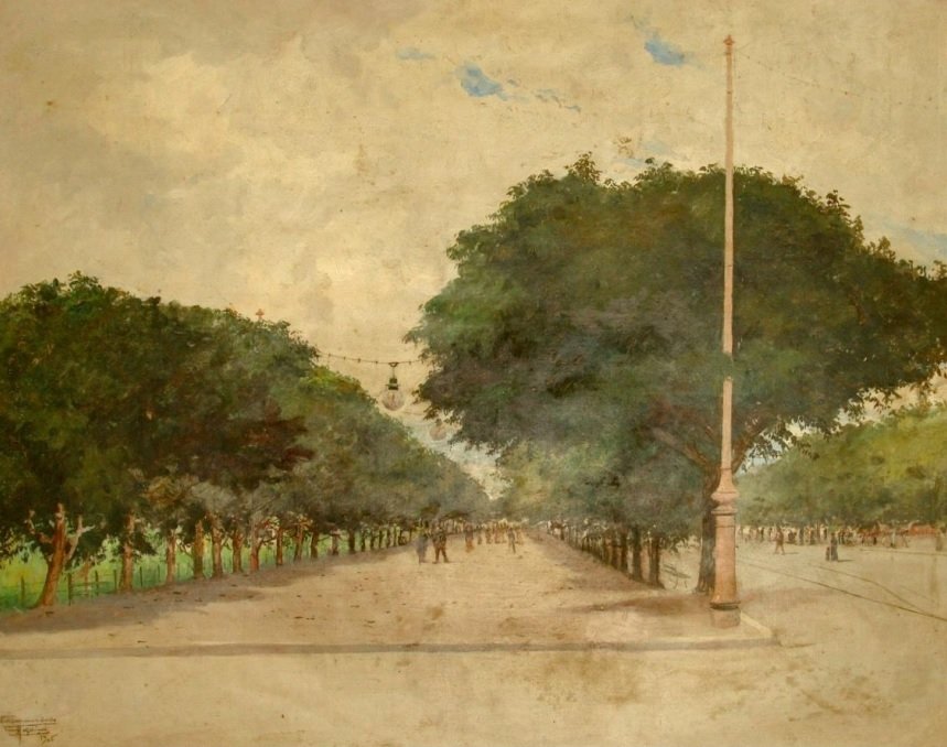Fortauet til Largo da Polvora av Antonio Parreiras
