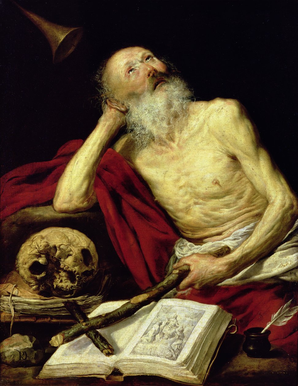 St. Hieronymus, 1643 av Antonio Pereda y Salgado