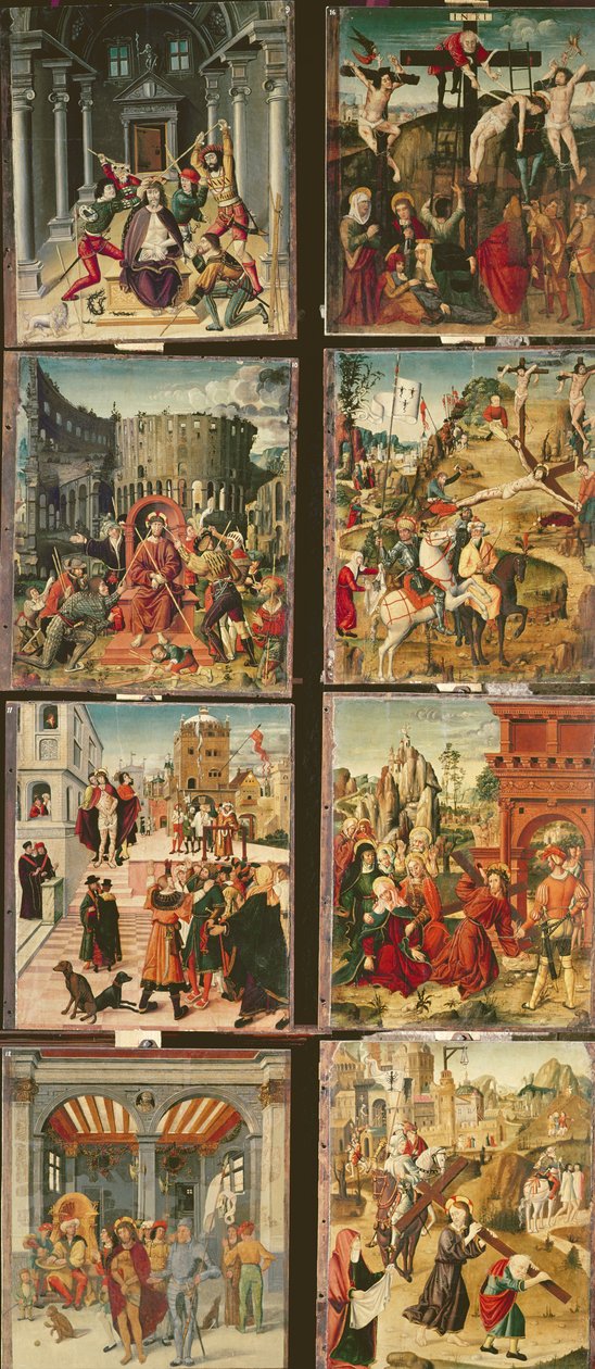Høyre panel på Retable of the Passion, 1517-20 (tempera på panel) av Antonio Ronzen