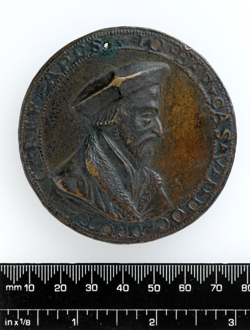 Støpt medalje av biskop Giovanni Battista Casalio, ca. 1526 (bronse) av Antonio Vicentino