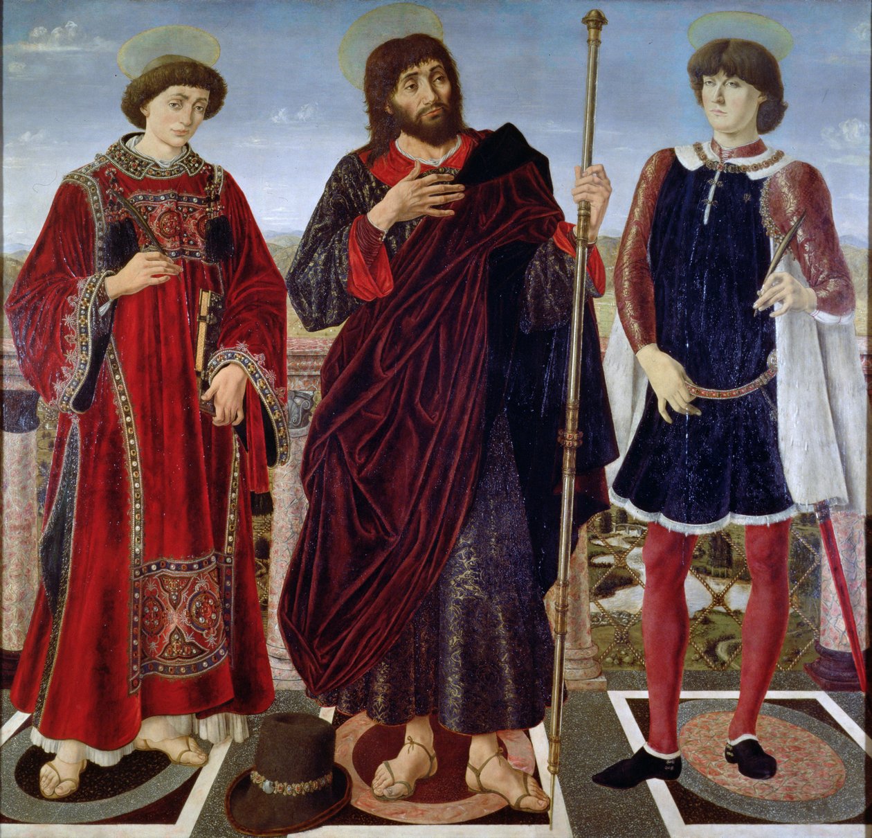 SS. Vincent av Saragossa, James og Eustace av Antonio Pollaiuolo