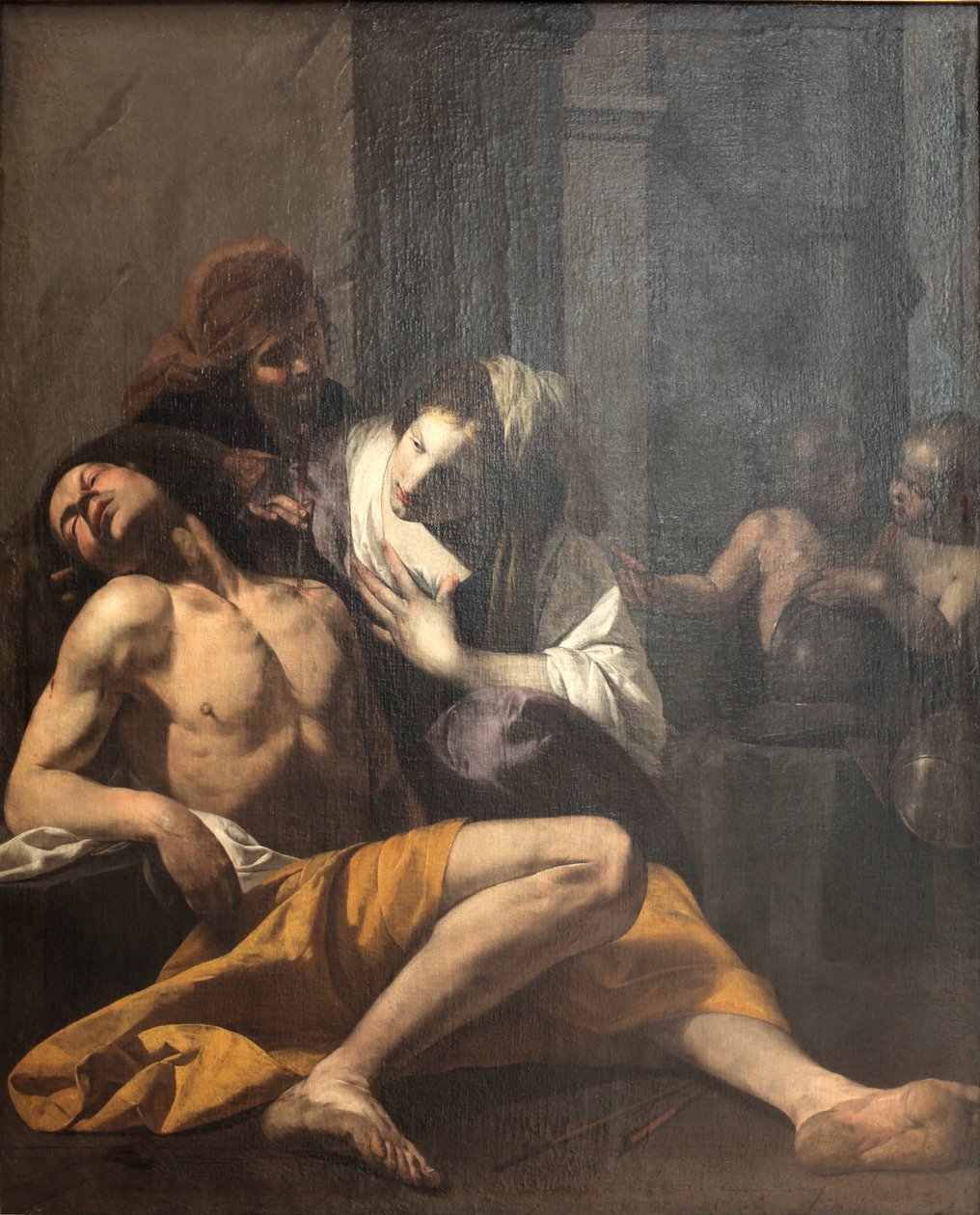 Saint Sebastian helbredet av Saint Irene av Antonio de Bellis