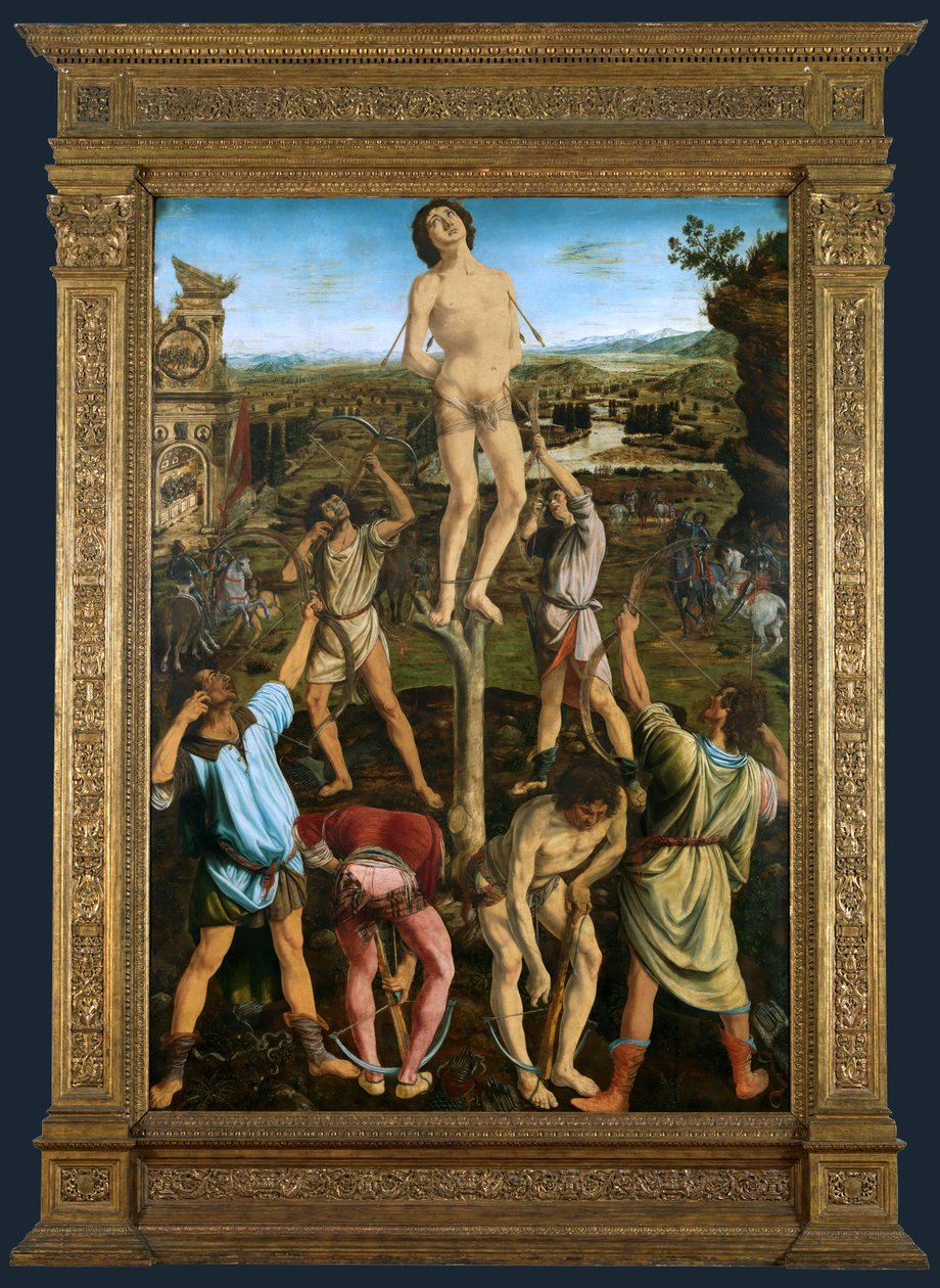 Martyrdøden til St. Sebastian av Antonio del Pollaiolo