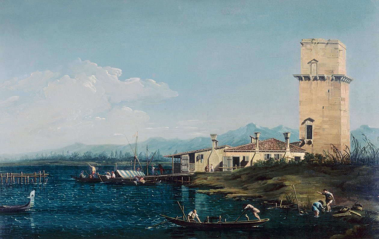 Tårnet til Marghera, av Canaletto og hans assistenter av Antonio school of Canaletto