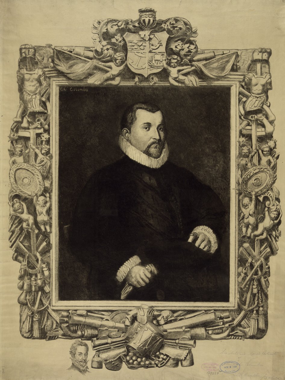 Christopher Columbus (1451–1506), ca. 1892 (litografi) av Antonio  Moroni
