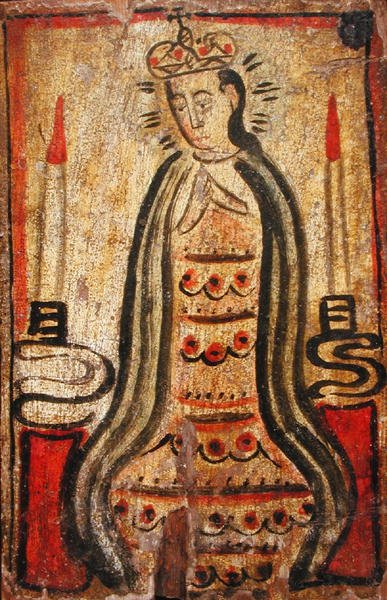 Jomfru av San Juan de los Lagos, ca. 1840-45 (tempera på panel) av Antonio (attr. to) Molleno