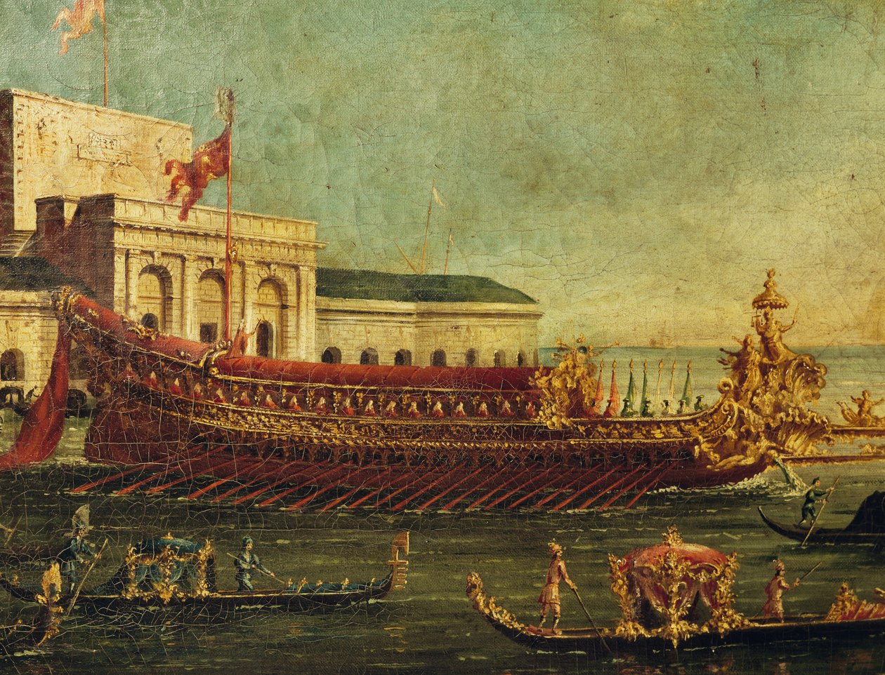 Bucentaur (statlig bysse for dogene i Venezia), Italia av Antonio (studio of) Canaletto