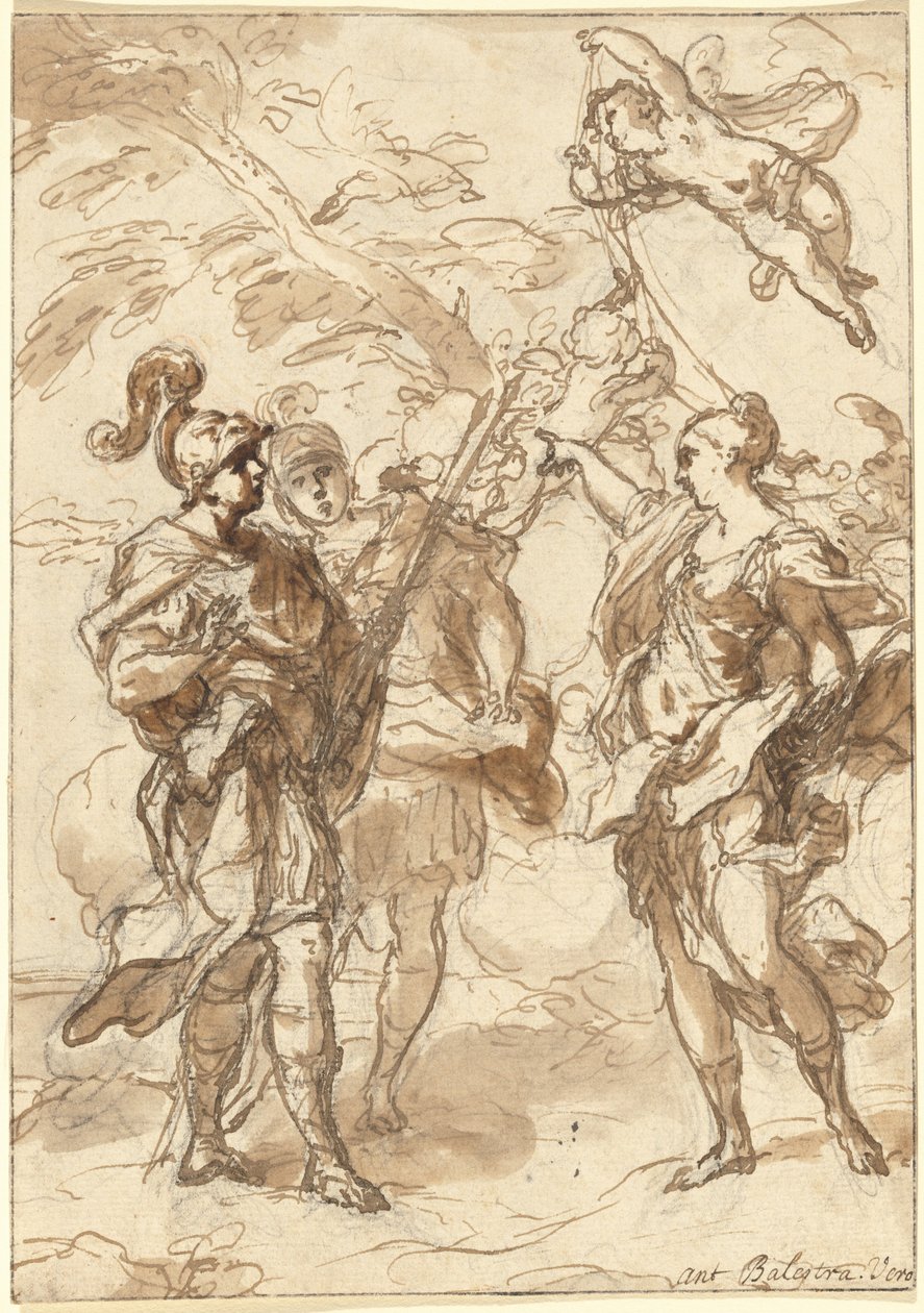 Venus som en jegerinne som vises for Aeneas og Achates av Antonio Balestra