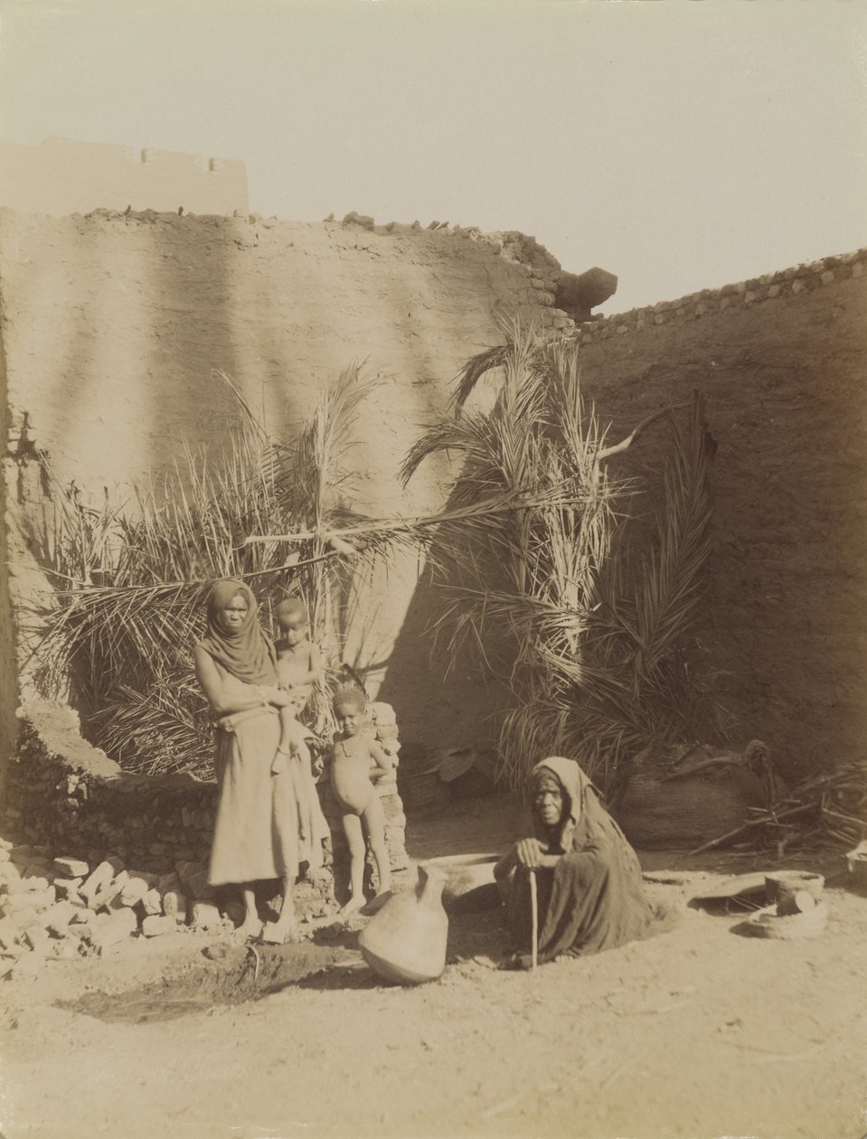 Berber-familien, Egypt av Antonio Beato
