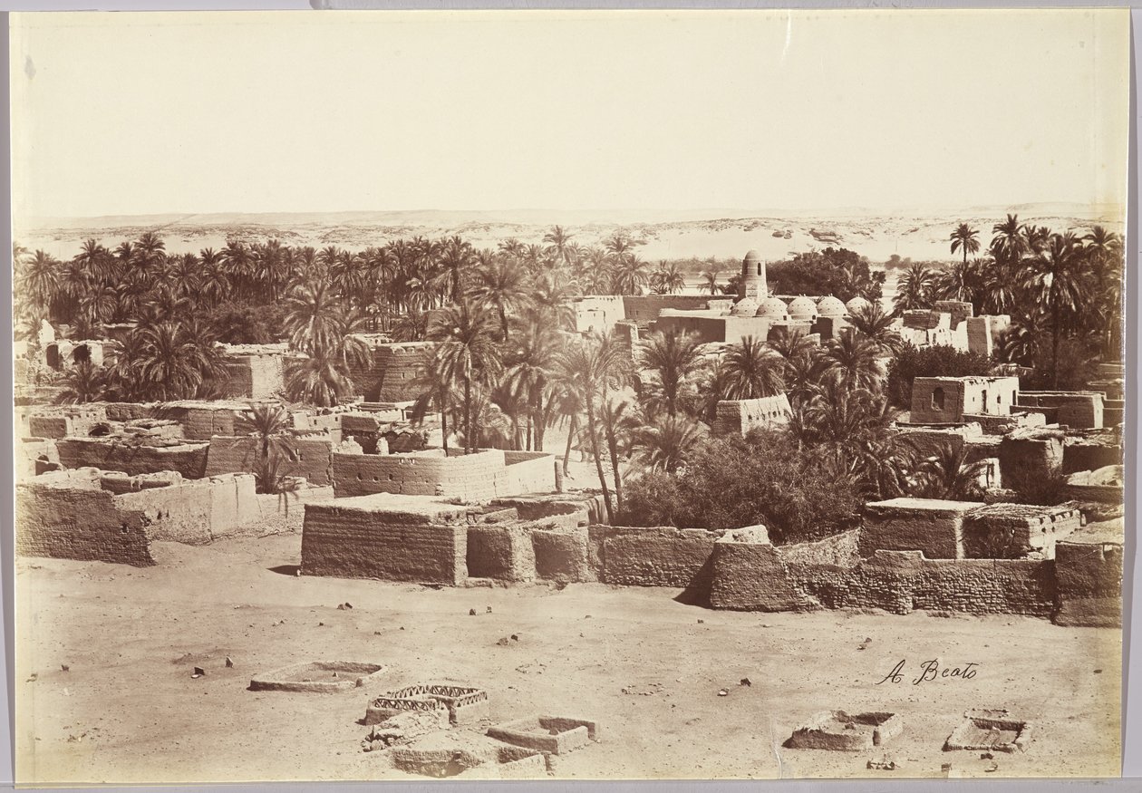 Derr, hovedstaden i Nubia av Antonio Beato