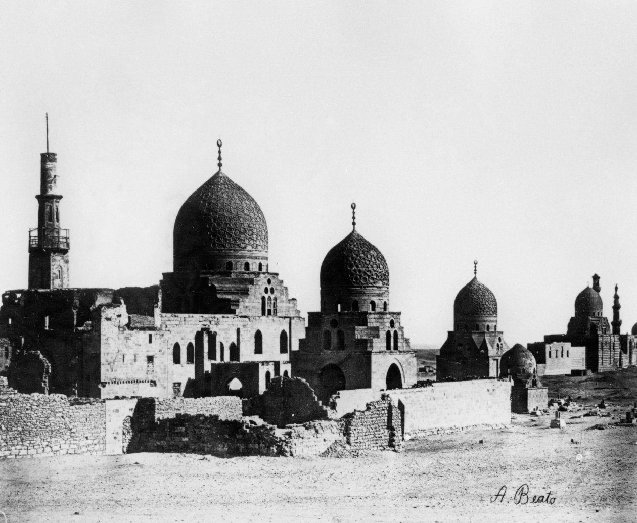 Moskeen, Egypt, 1862 av Antonio Beato