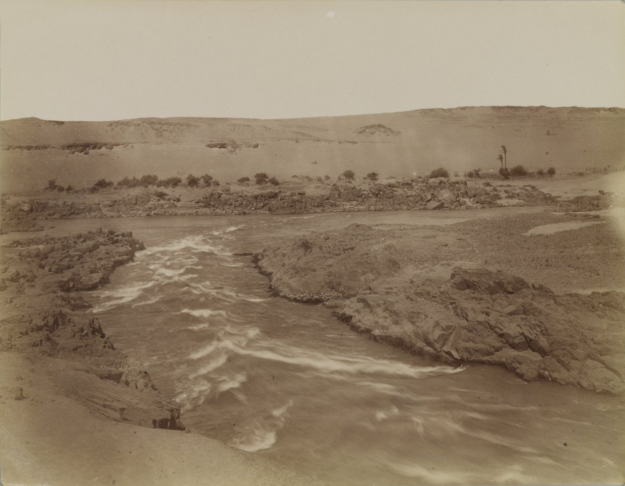 Rapids ved Nilen Cataracts, Egypt av Antonio Beato
