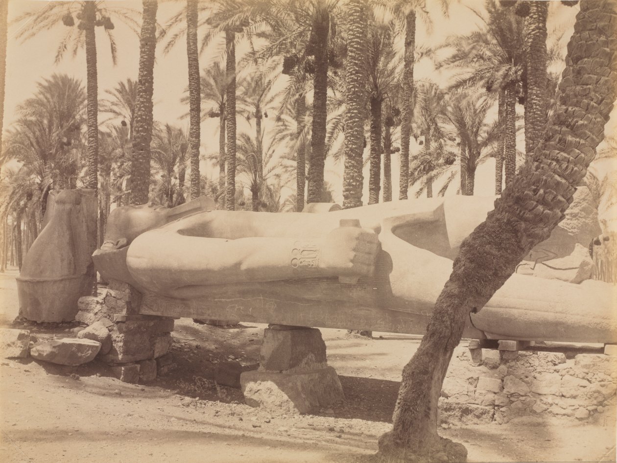 Statue av Ramesses ved Saqqara av Antonio Beato