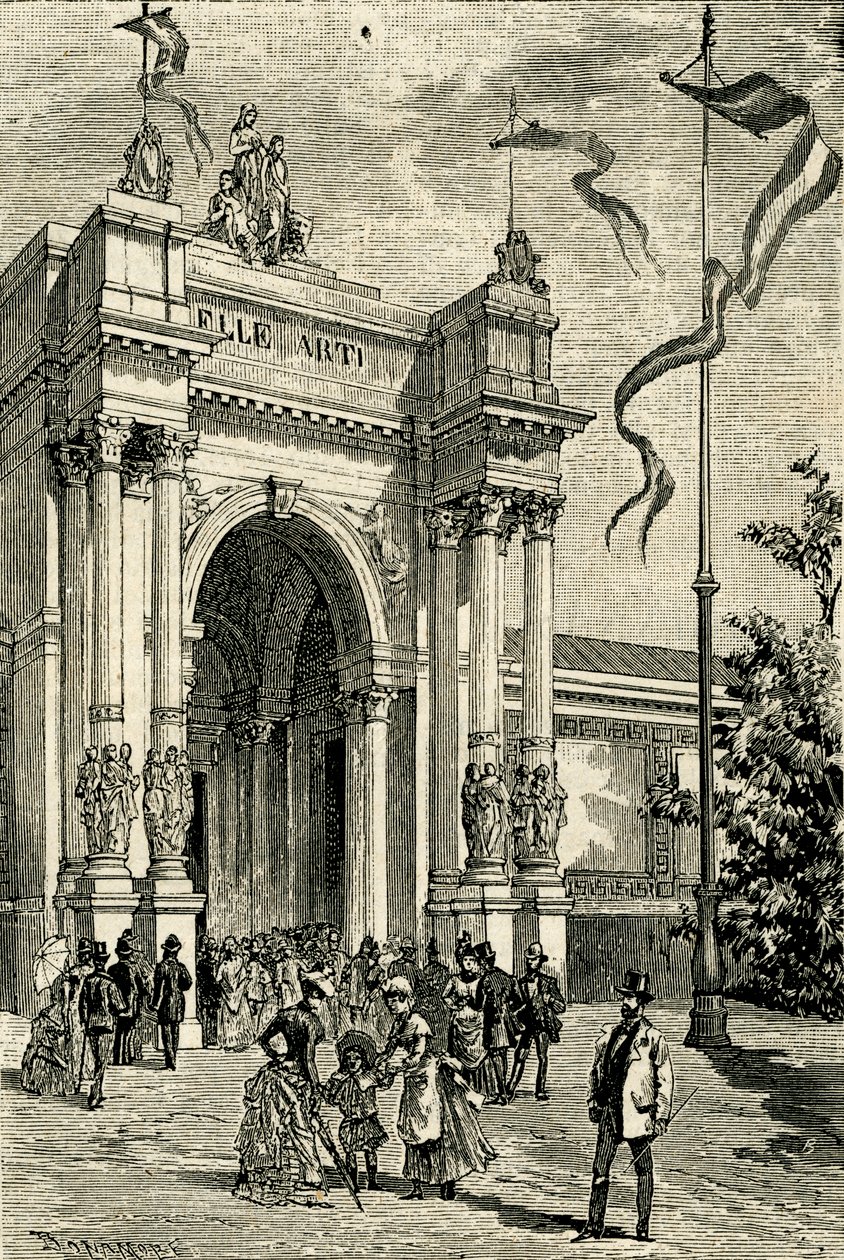 Fine Arts Pavilion, Emilian Exposition, San Michele i Bosco, Bologna, Emilia-Romagna, Italia av Antonio Bonamore