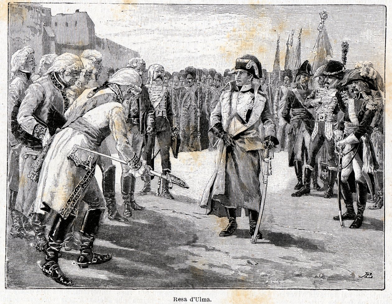 Napoleon Bonaparte, seirende i slaget ved Ulm, 20. oktober av Antonio Bonamore
