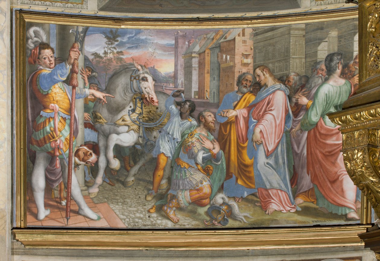 Apse, Antonio Campi, Jesu møte med høvedsmannen Cornelius 1582-8 av Antonio Campi