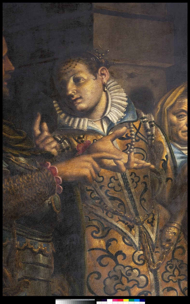 Keiserinne Faustina besøker St. Katarina av Alexandria i fengselet (detalj av MRZ 3497252) av Antonio Campi