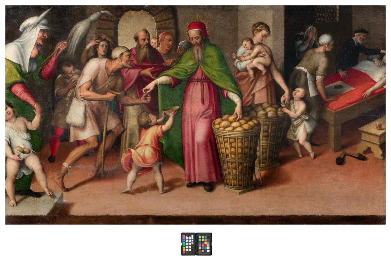 Sacristy, Antonio Campi, Charity of San Facio 1568, Originalt bord over reproduksjonen på alteret til San Facio av Antonio Campi