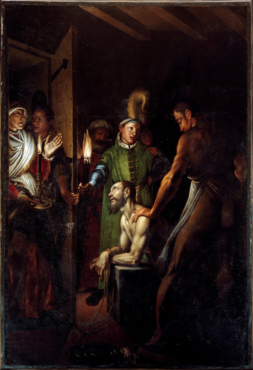 Dekollasjonen av døperen Johannes Maleri av Antonio Campi (1524-1587) 1571 ca. Sol. 280x192 cm San Paolo Converso kirke i Milano av Antonio Campi