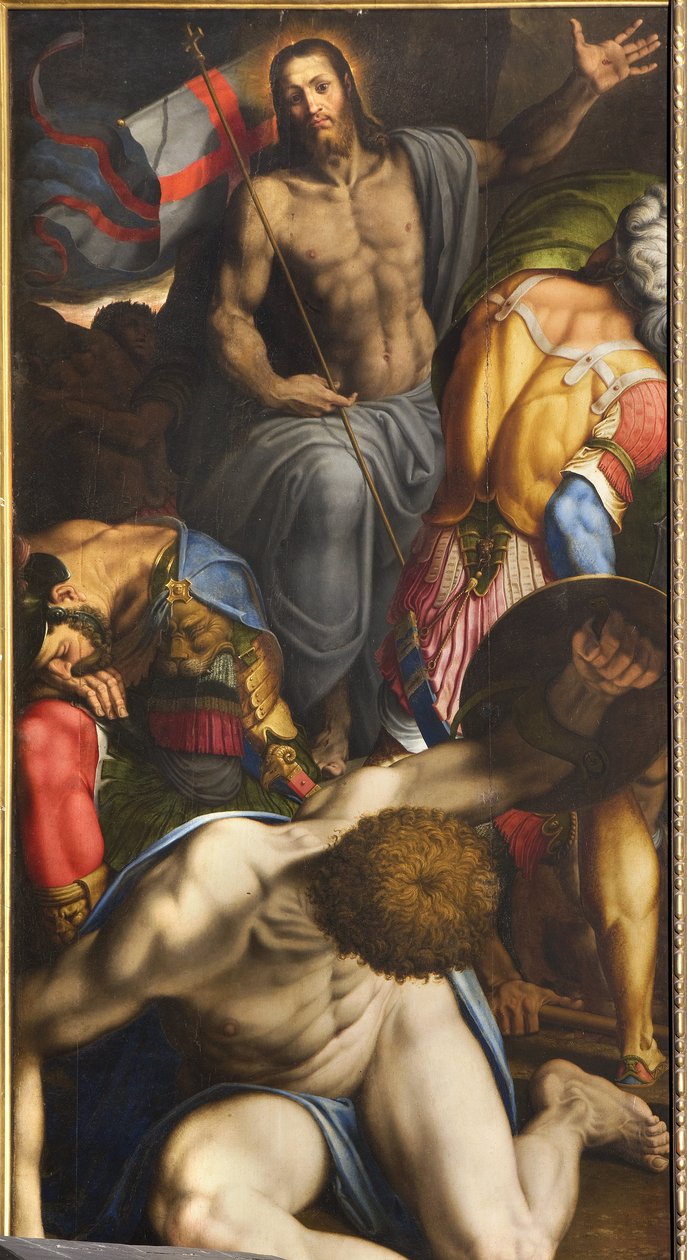 Oppstandelsesmaleriet av Antonio Campi (1523-1587) Santa Maria dei Miracoli-kirken fra 1500-tallet nær San Celso Milano, Italia av Antonio Campi