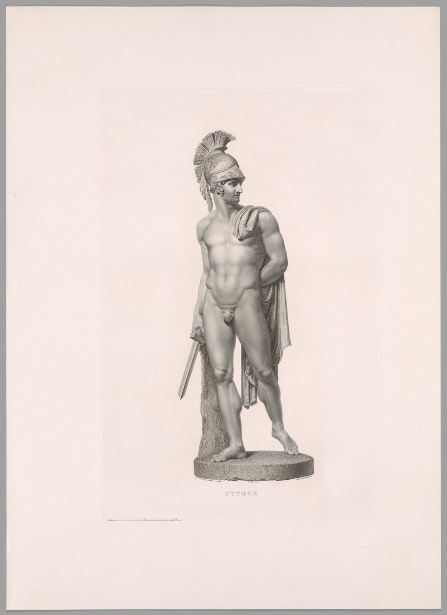 Ettore, sett forfra, fra Work av Canova av Antonio Canova