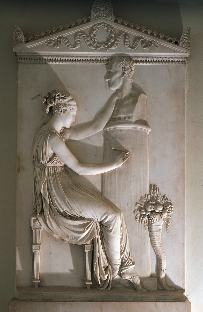 Begravelsesstele av Ottavio Trento av Antonio Canova (1757-1822), marmor, klosteret San Pietro i Vicenza, Veneto av Antonio Canova