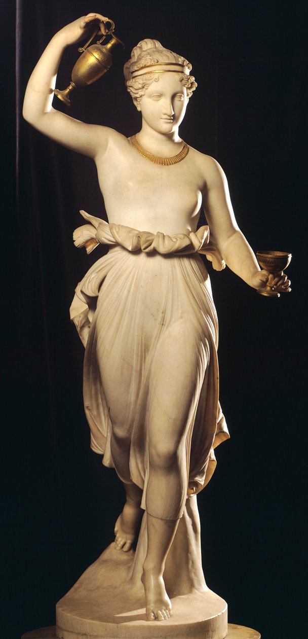Hebe av Antonio Canova (1757-1822), marmorstatue av Antonio Canova