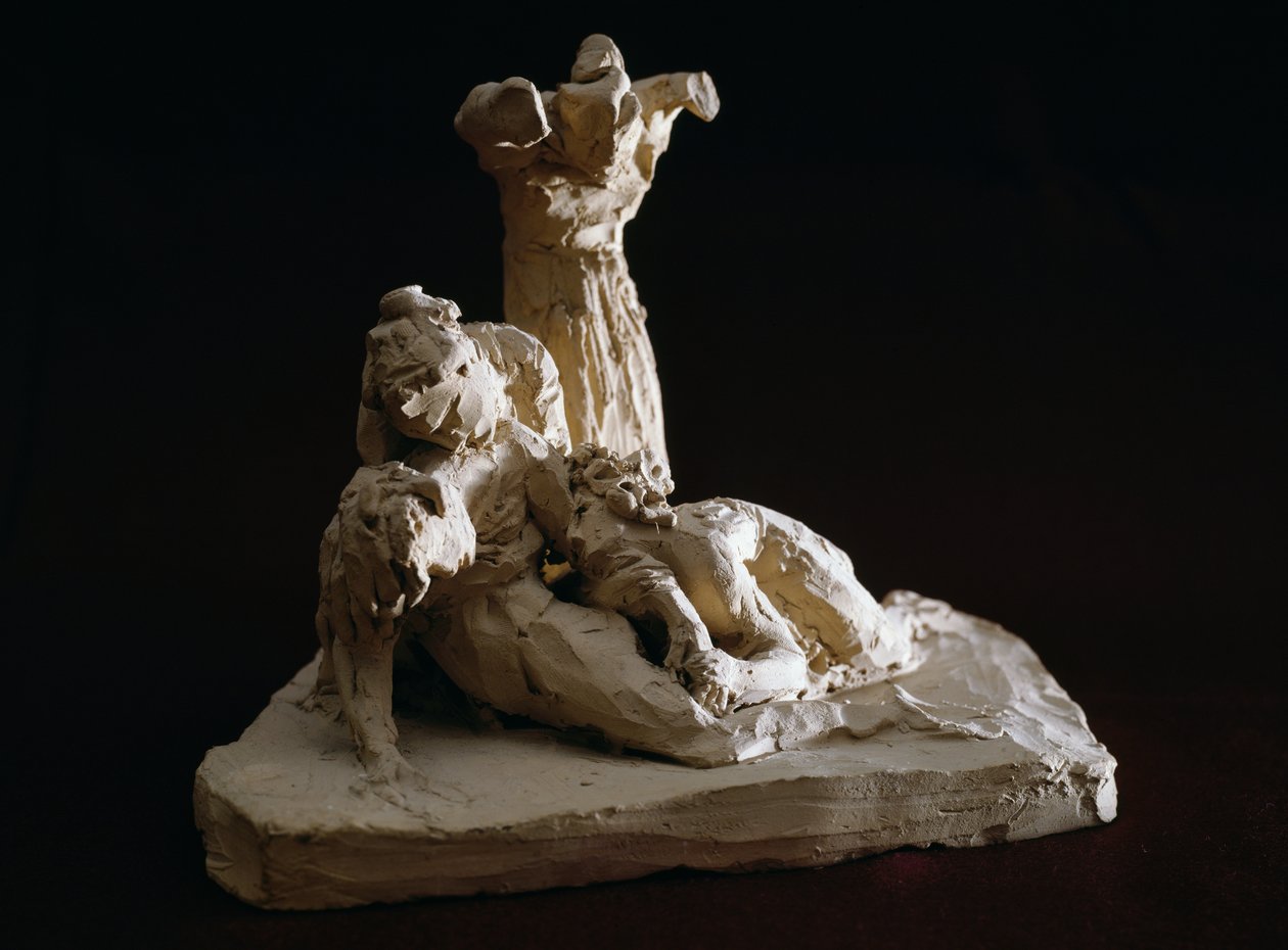Lamentation of Christ, terrakottaskisse av Antonio Canova (1757-1822), Possagno, Veneto, Italia av Antonio Canova