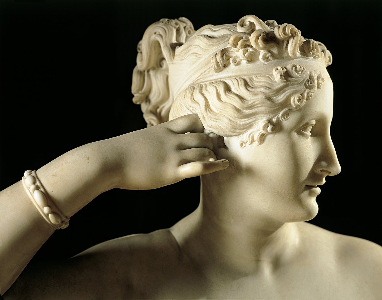 Pauline Borghese som Venus Victorious av Antonio Canova