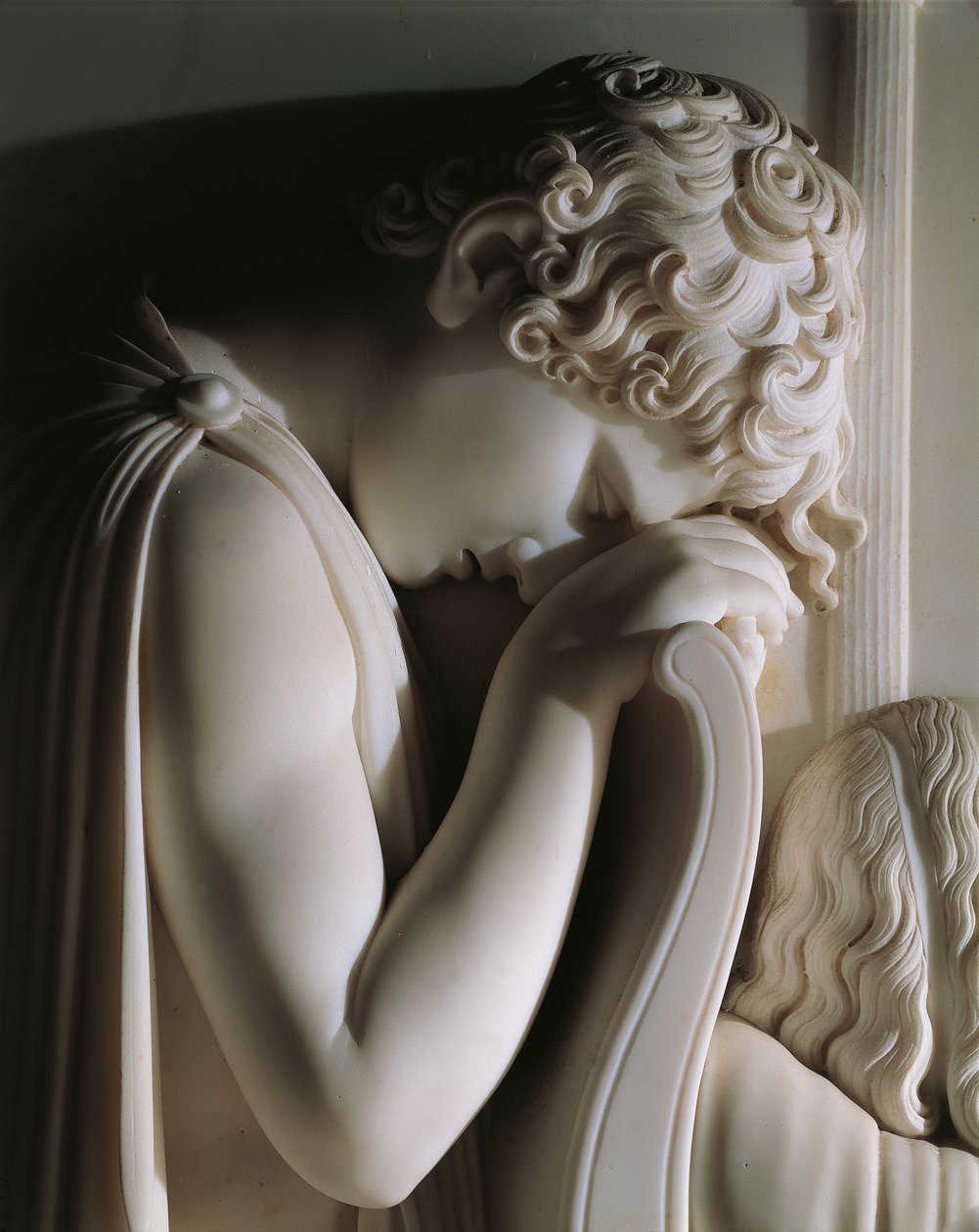 The Mourning of the Countess of Haro, av Antonio Canova (1757-1822), marmorrelieff av Antonio Canova