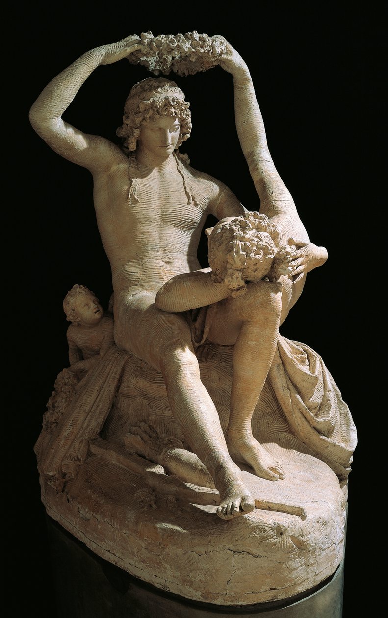 Venus Crowning Adonis, av Antonio Canova (1757-1822), gips av Antonio Canova