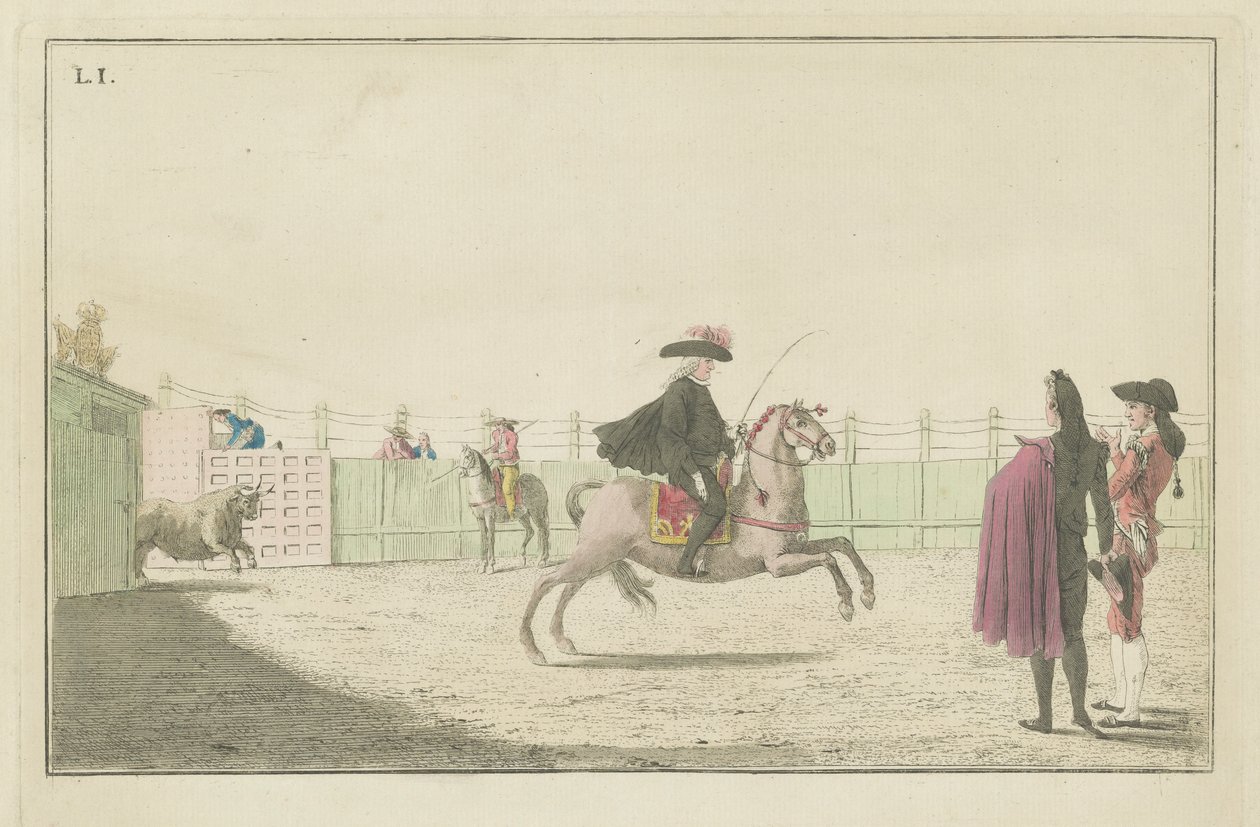 Plate I, fra serien Collection of the Main Actions in a Bullfight av Antonio Carnicero