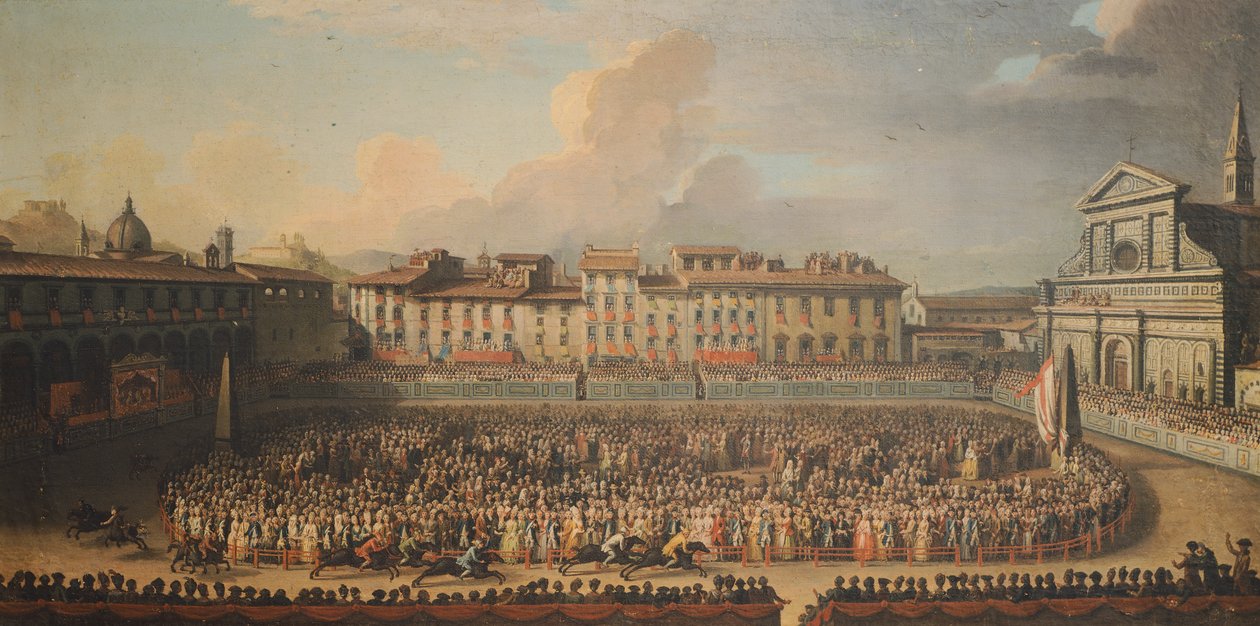 Raset til de berberiske hestene av Antonio Cioci or Ciocchi