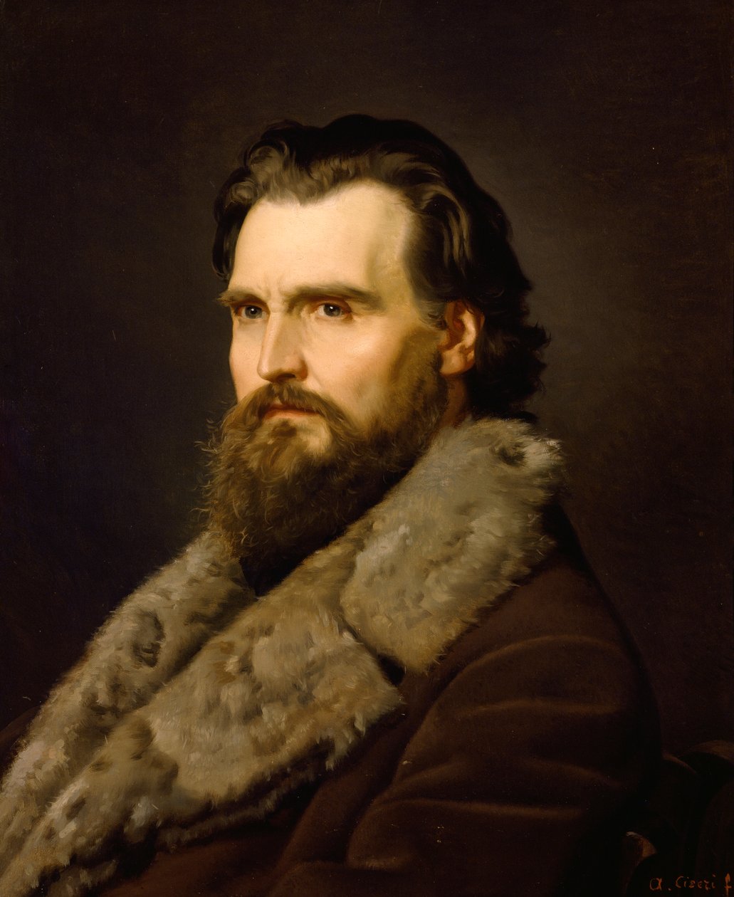 Portrett av billedhuggeren Giovanni Dupre, av Ciseri Antonio (1821-1891) av Antonio Ciseri