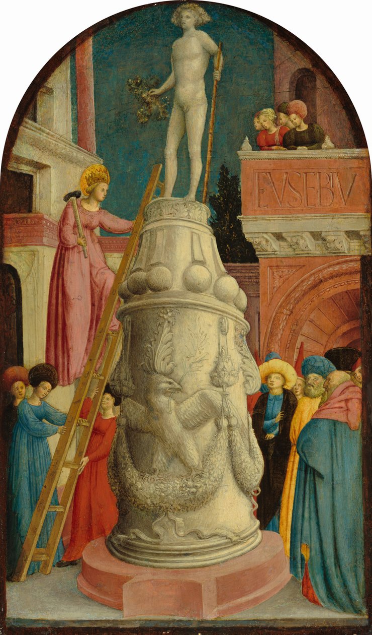 Den hellige Apollonia ødelegger et hedensk avgud, ca. 1442–1445 (tempera på poppelpanel) av Antonio & D
