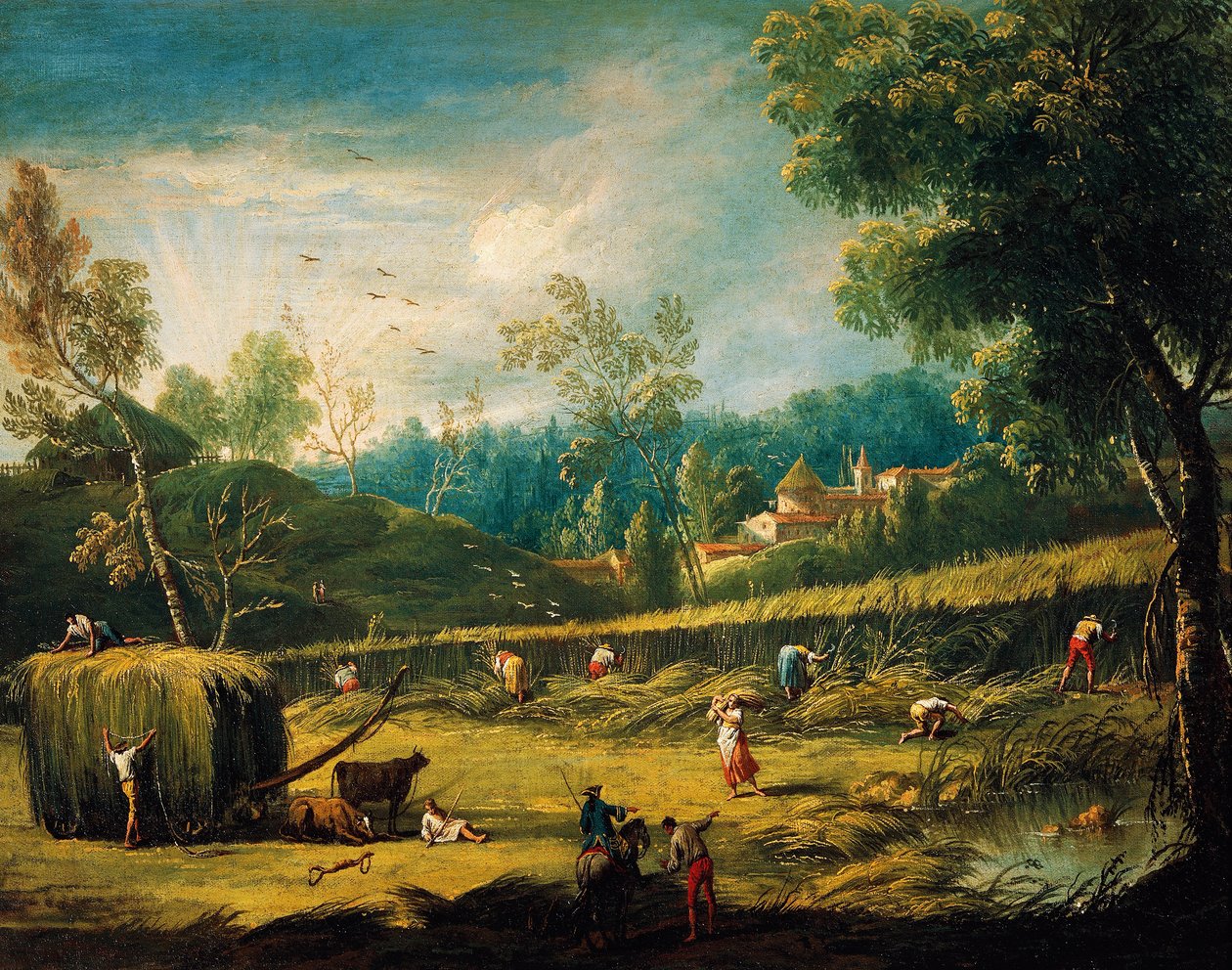 Sommeren, av Antonio Diziani (1737-1797), maleri. av Antonio Diziani