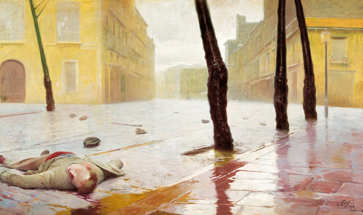Etter kampen. Maleri av Antonio Fillol (1870-1930) av Antonio Fillol