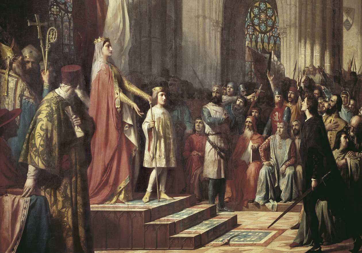 Maria de Molina presenterer sønnen sin til Valladolid Cortes. 1863 (olje på lerret) av Antonio Gisbert