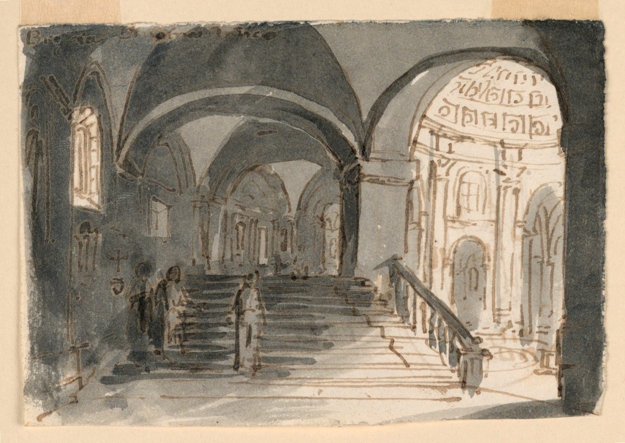 Den gamle katedralen i Brescia av Antonio Giuseppe Basoli
