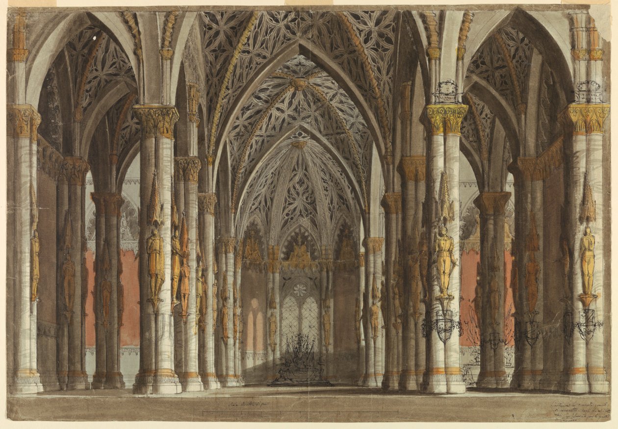 Scenedesign: Gothic Hall av Antonio Giuseppe Basoli