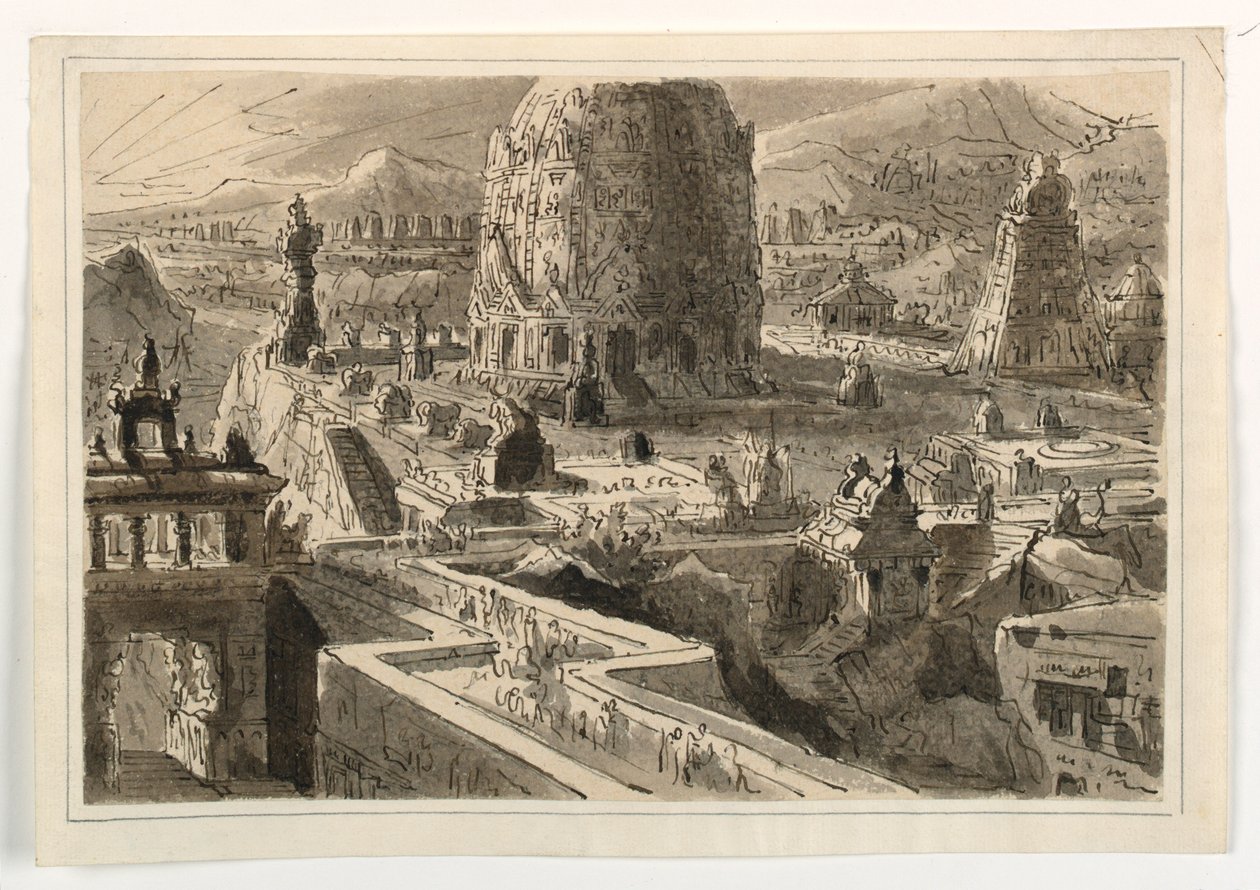 Scenedesign, Oriental Town av Antonio Giuseppe Basoli