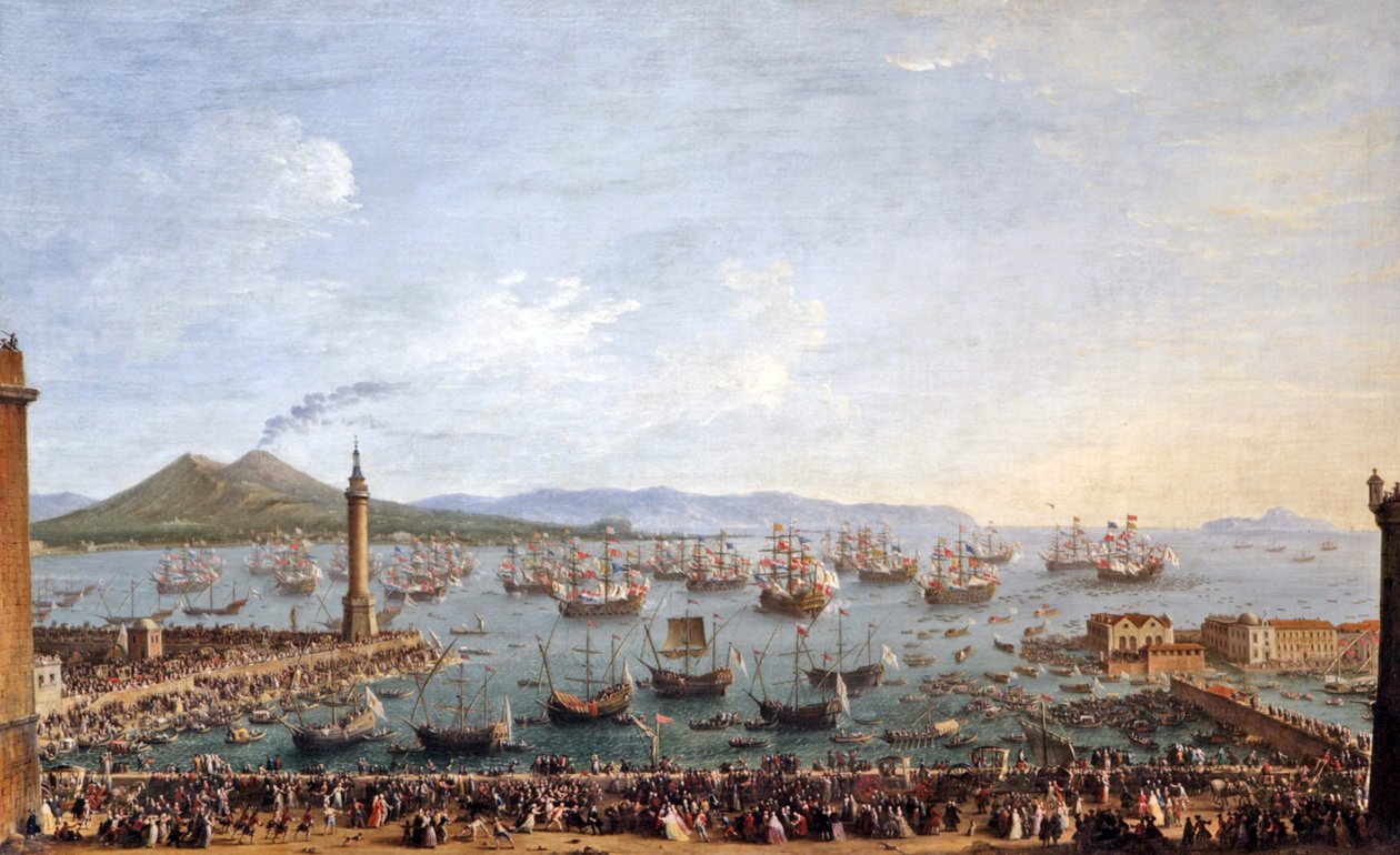 Avgang av Charles III, konge av Spania og Napoli fra Napoli 1759. av Antonio Joli