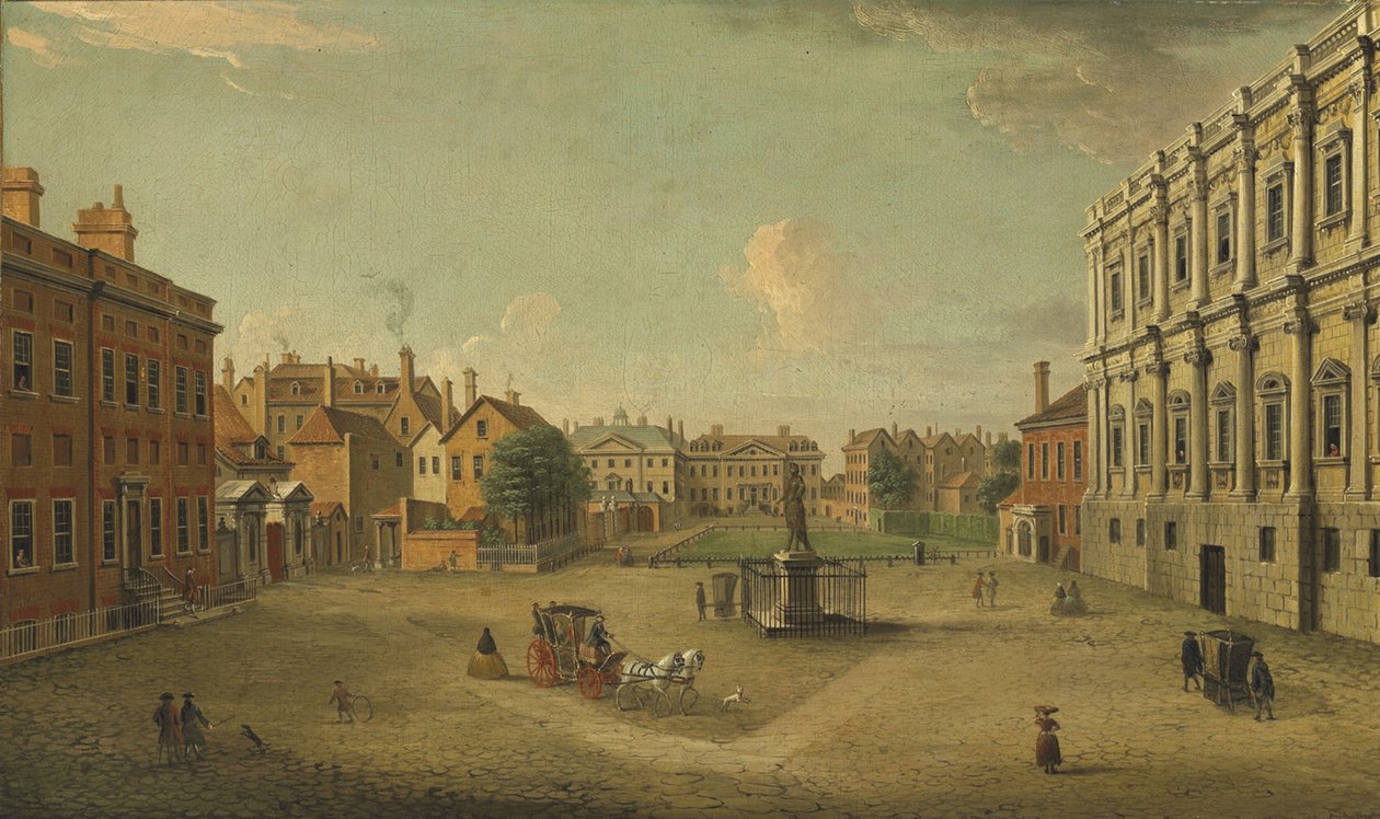 Fire utsikt over London: The Privy Garden, Whitehall av Antonio Joli