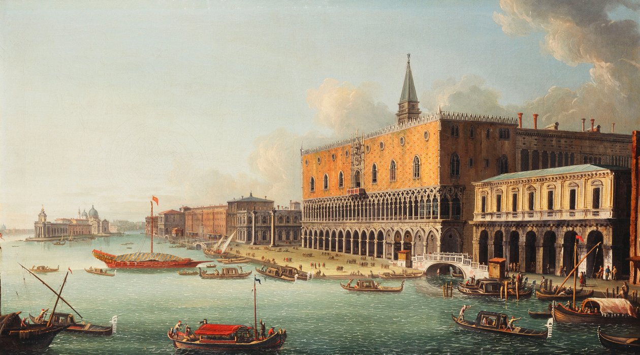 Bacino di San Marco, Venezia, vestover, ca. 1740-tallet av Antonio Joli
