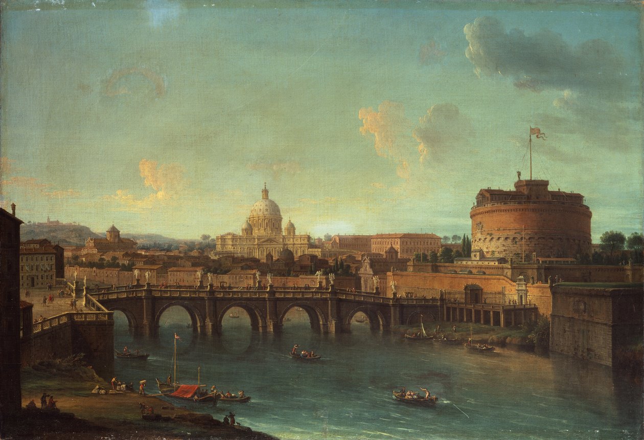 Tiberen, Roma, ser mot Castel Sant