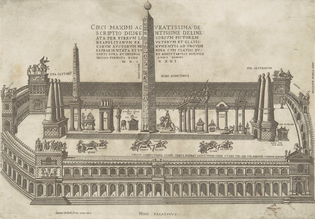 En veldig nøyaktig beskrivelse av Circus Maximus av Antonio Lafreri